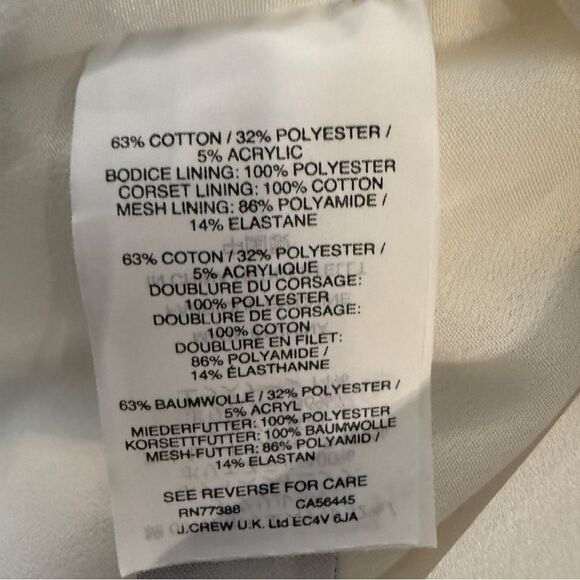 J. Crew Ivory Floral Embossed Adjustable Strap Dress - Picture 9 of 9